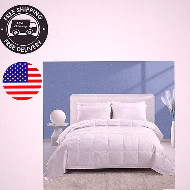 All-Season White King Down Blanket – Lightweight, Durable & Easy Care 106"x90"