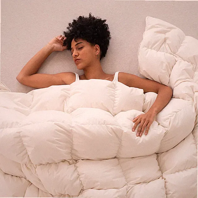 Down Feathers Fiber Comforter Oversized King Size - 750 Fill Power All Season...