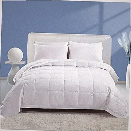 Feather Down Blanket Size, Extra Lightweight Summer Full/Queen White