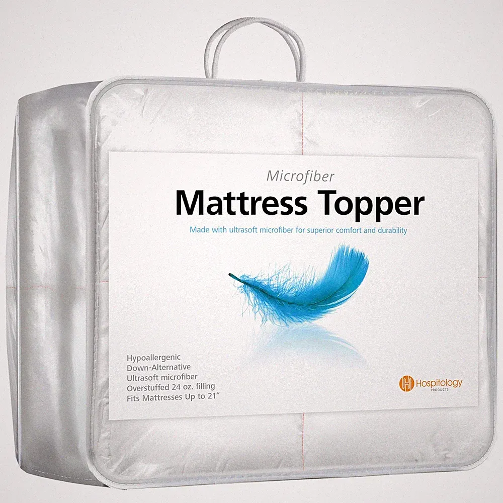 Hypoallergenic Mattress Cover- Overstuffed - Deep Pocket - Goose Down Alterna...