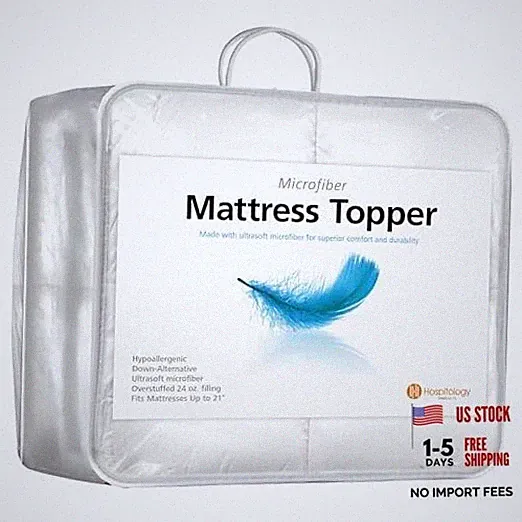 Hypoallergenic Mattress Cover- Overstuffed - Deep Pocket - Goose Down Full