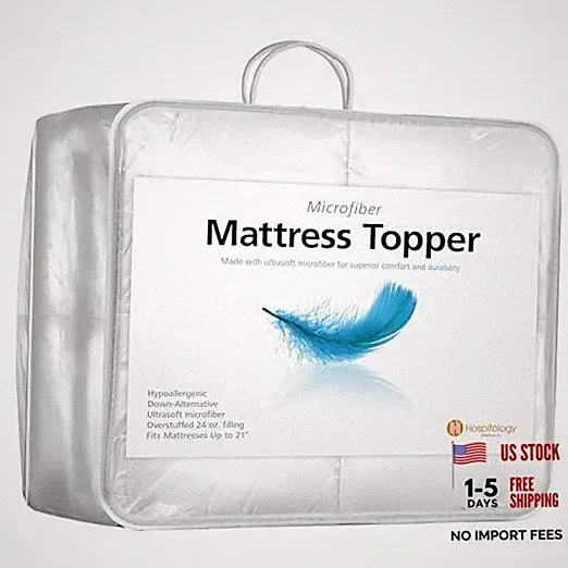 Hypoallergenic Mattress Cover- Overstuffed - Deep Pocket - Goose Down King