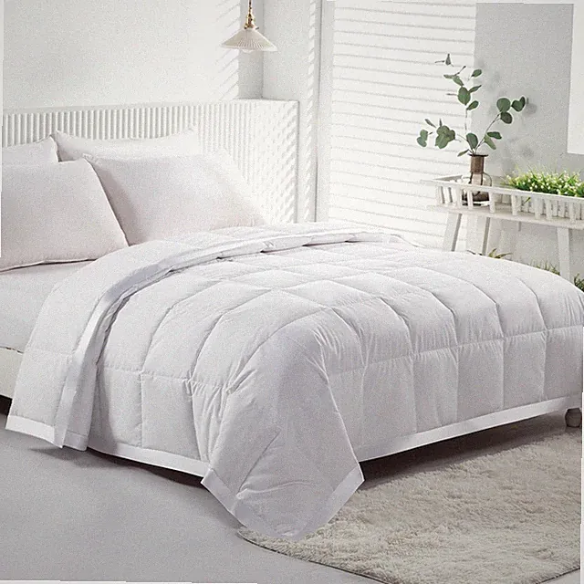 Lightweight Down Feather Fibers Blanket, Summer Cooling Down Feather Fibers C...