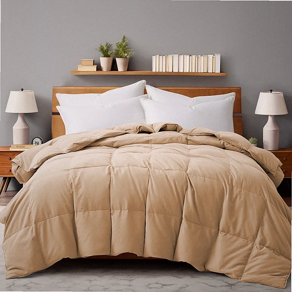 Queen Size Khaki Oversized Summer Cooling Down Blanket for Hot Sleeper 88*90"