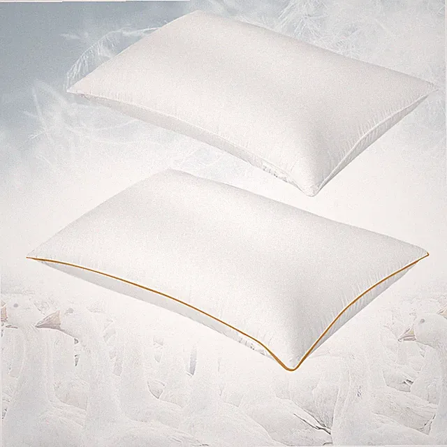 Soft Goose Down Feather Bed Home Sleeping Pillow Gusseted Alternative Queen Size