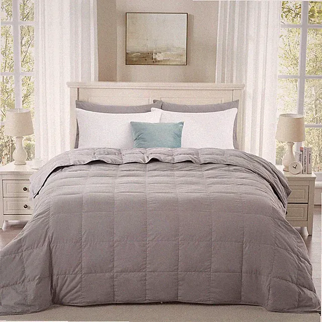 Summer down Blanket Queen Size, Extra Lightweight Comforter/Duvet Insert for Hot